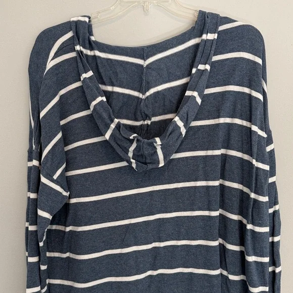 J. Jill Blue and White striped hooded sweater - Picture 5 of 5